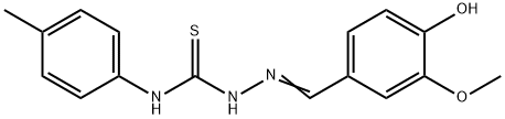 4-hydroxy-3-methoxybenzaldehyde N-(4-methylphenyl)thiosemicarbazone Structure