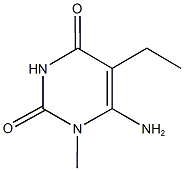 6-amino-5-ethyl-1-methylpyrimidine-2,4(1H,3H)-dione 化学構造式