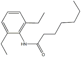 N-(2,6-diethylphenyl)heptanamide Struktur