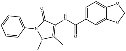N-(1,5-dimethyl-3-oxo-2-phenyl-2,3-dihydro-1H-pyrazol-4-yl)-1,3-benzodioxole-5-carboxamide Structure