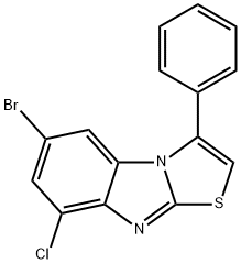 6-bromo-8-chloro-3-phenyl[1,3]thiazolo[3,2-a]benzimidazole Structure