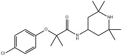 2-(4-chlorophenoxy)-2-methyl-N-(2,2,6,6-tetramethyl-4-piperidinyl)propanamide Structure