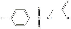 {[(4-FLUOROPHENYL)SULFONYL]AMINO}ACETIC ACID 化学構造式