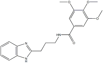 N-[3-(1H-benzimidazol-2-yl)propyl]-3,4,5-trimethoxybenzamide Structure