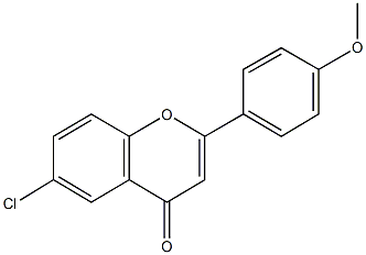 6-chloro-2-(4-methoxyphenyl)-4H-chromen-4-one,,结构式