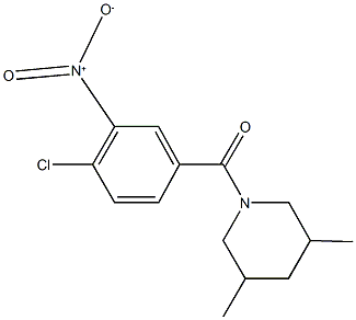 1-[(4-chloro-3-nitrophenyl)carbonyl]-3,5-dimethylpiperidine Structure