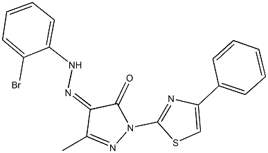 3-methyl-1-(4-phenyl-1,3-thiazol-2-yl)-1H-pyrazole-4,5-dione 4-[(2-bromophenyl)hydrazone]