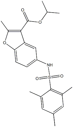 isopropyl 5-[(mesitylsulfonyl)amino]-2-methyl-1-benzofuran-3-carboxylate Structure