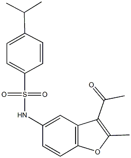 N-(3-acetyl-2-methyl-1-benzofuran-5-yl)-4-isopropylbenzenesulfonamide Structure
