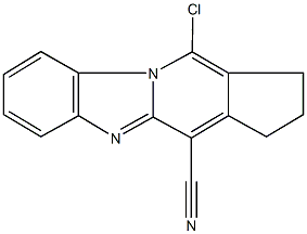 11-chloro-2,3-dihydro-1H-cyclopenta[4,5]pyrido[1,2-a]benzimidazole-4-carbonitrile,,结构式