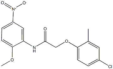 2-(4-chloro-2-methylphenoxy)-N-{5-nitro-2-methoxyphenyl}acetamide,,结构式