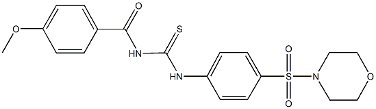 N-(4-methoxybenzoyl)-N'-[4-(morpholin-4-ylsulfonyl)phenyl]thiourea Structure