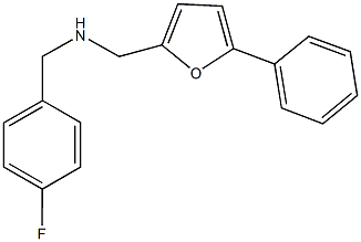 N-(4-fluorobenzyl)-N-[(5-phenyl-2-furyl)methyl]amine,,结构式