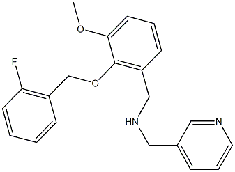 N-{2-[(2-fluorobenzyl)oxy]-3-methoxybenzyl}-N-(3-pyridinylmethyl)amine 化学構造式