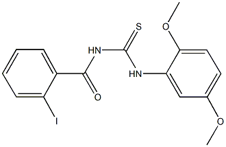 N-(2,5-dimethoxyphenyl)-N'-(2-iodobenzoyl)thiourea Struktur