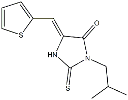 3-isobutyl-5-(2-thienylmethylene)-2-thioxo-4-imidazolidinone Structure