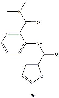 5-bromo-N-{2-[(dimethylamino)carbonyl]phenyl}-2-furamide,,结构式