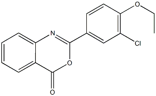 2-(3-chloro-4-ethoxyphenyl)-4H-3,1-benzoxazin-4-one 结构式