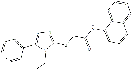 2-[(4-ethyl-5-phenyl-4H-1,2,4-triazol-3-yl)sulfanyl]-N-(1-naphthyl)acetamide|