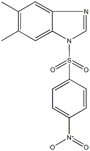 1-({4-nitrophenyl}sulfonyl)-5,6-dimethyl-1H-benzimidazole Structure