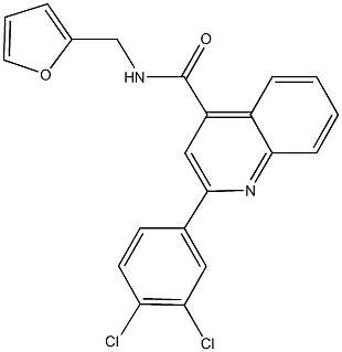 2-(3,4-dichlorophenyl)-N-(2-furylmethyl)-4-quinolinecarboxamide Structure