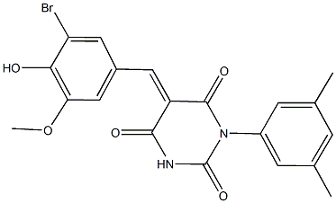 5-(3-bromo-4-hydroxy-5-methoxybenzylidene)-1-(3,5-dimethylphenyl)-2,4,6(1H,3H,5H)-pyrimidinetrione
