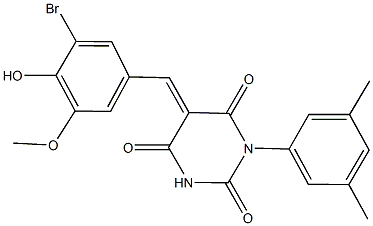  5-(3-bromo-4-hydroxy-5-methoxybenzylidene)-1-(3,5-dimethylphenyl)-2,4,6(1H,3H,5H)-pyrimidinetrione