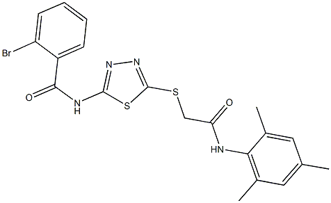 2-bromo-N-(5-{[2-(mesitylamino)-2-oxoethyl]sulfanyl}-1,3,4-thiadiazol-2-yl)benzamide