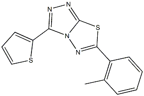 6-(2-methylphenyl)-3-(2-thienyl)[1,2,4]triazolo[3,4-b][1,3,4]thiadiazole Structure