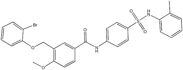 3-[(2-bromophenoxy)methyl]-4-methoxy-N-[4-(2-toluidinosulfonyl)phenyl]benzamide Struktur