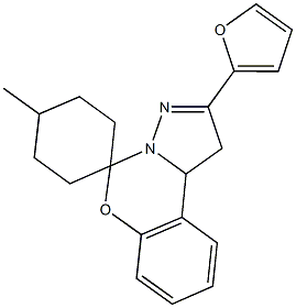 2-(2-furyl)-1,10b-dihydro-1'-methylspiro(pyrazolo[1,5-c][1,3]benzoxazine-5,4'-cyclohexane)