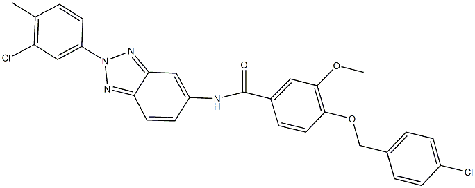 4-[(4-chlorobenzyl)oxy]-N-[2-(3-chloro-4-methylphenyl)-2H-1,2,3-benzotriazol-5-yl]-3-methoxybenzamide