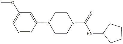 N-cyclopentyl-4-(3-methoxyphenyl)-1-piperazinecarbothioamide Structure