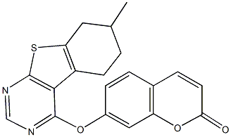 7-[(7-methyl-5,6,7,8-tetrahydro[1]benzothieno[2,3-d]pyrimidin-4-yl)oxy]-2H-chromen-2-one