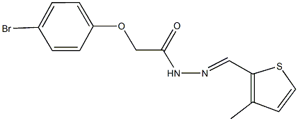 2-(4-bromophenoxy)-N'-[(3-methylthien-2-yl)methylene]acetohydrazide Structure