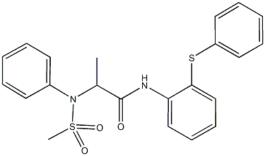 2-[(methylsulfonyl)anilino]-N-[2-(phenylsulfanyl)phenyl]propanamide Structure