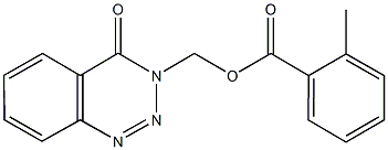 (4-oxo-1,2,3-benzotriazin-3(4H)-yl)methyl 2-methylbenzoate Struktur