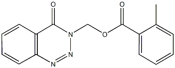 (4-oxo-1,2,3-benzotriazin-3(4H)-yl)methyl 2-methylbenzoate 结构式