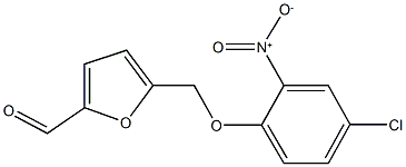 5-({4-chloro-2-nitrophenoxy}methyl)-2-furaldehyde,,结构式