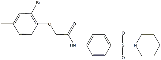 2-(2-bromo-4-methylphenoxy)-N-[4-(piperidin-1-ylsulfonyl)phenyl]acetamide