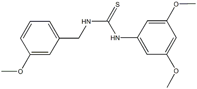 N-(3,5-dimethoxyphenyl)-N'-(3-methoxybenzyl)thiourea Structure
