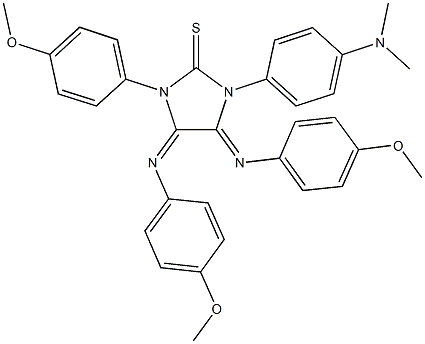 1-[4-(dimethylamino)phenyl]-3-(4-methoxyphenyl)-4,5-bis[(4-methoxyphenyl)imino]imidazolidine-2-thione