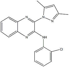 N-(2-chlorophenyl)-N-[3-(3,5-dimethyl-1H-pyrazol-1-yl)-2-quinoxalinyl]amine Structure