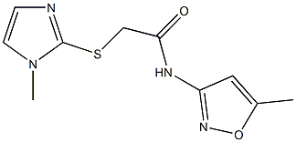 2-[(1-methyl-1H-imidazol-2-yl)sulfanyl]-N-(5-methyl-3-isoxazolyl)acetamide