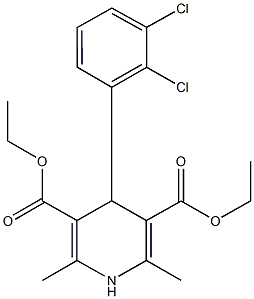 diethyl 4-(2,3-dichlorophenyl)-2,6-dimethyl-1,4-dihydro-3,5-pyridinedicarboxylate Structure