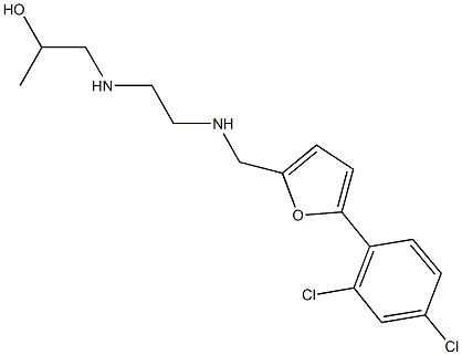 1-{[2-({[5-(2,4-dichlorophenyl)-2-furyl]methyl}amino)ethyl]amino}-2-propanol Structure