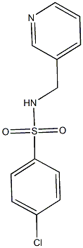4-chloro-N-(3-pyridinylmethyl)benzenesulfonamide,,结构式