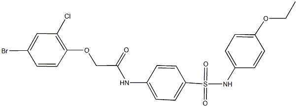 2-(4-bromo-2-chlorophenoxy)-N-{4-[(4-ethoxyanilino)sulfonyl]phenyl}acetamide
