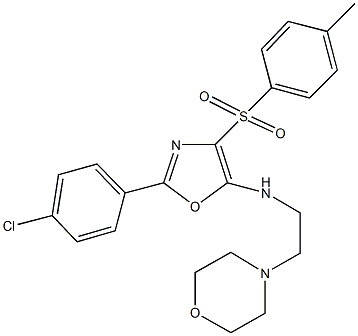 N-{2-(4-chlorophenyl)-4-[(4-methylphenyl)sulfonyl]-1,3-oxazol-5-yl}-N-[2-(4-morpholinyl)ethyl]amine