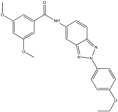 N-[2-(4-ethoxyphenyl)-2H-1,2,3-benzotriazol-5-yl]-3,5-dimethoxybenzamide,,结构式